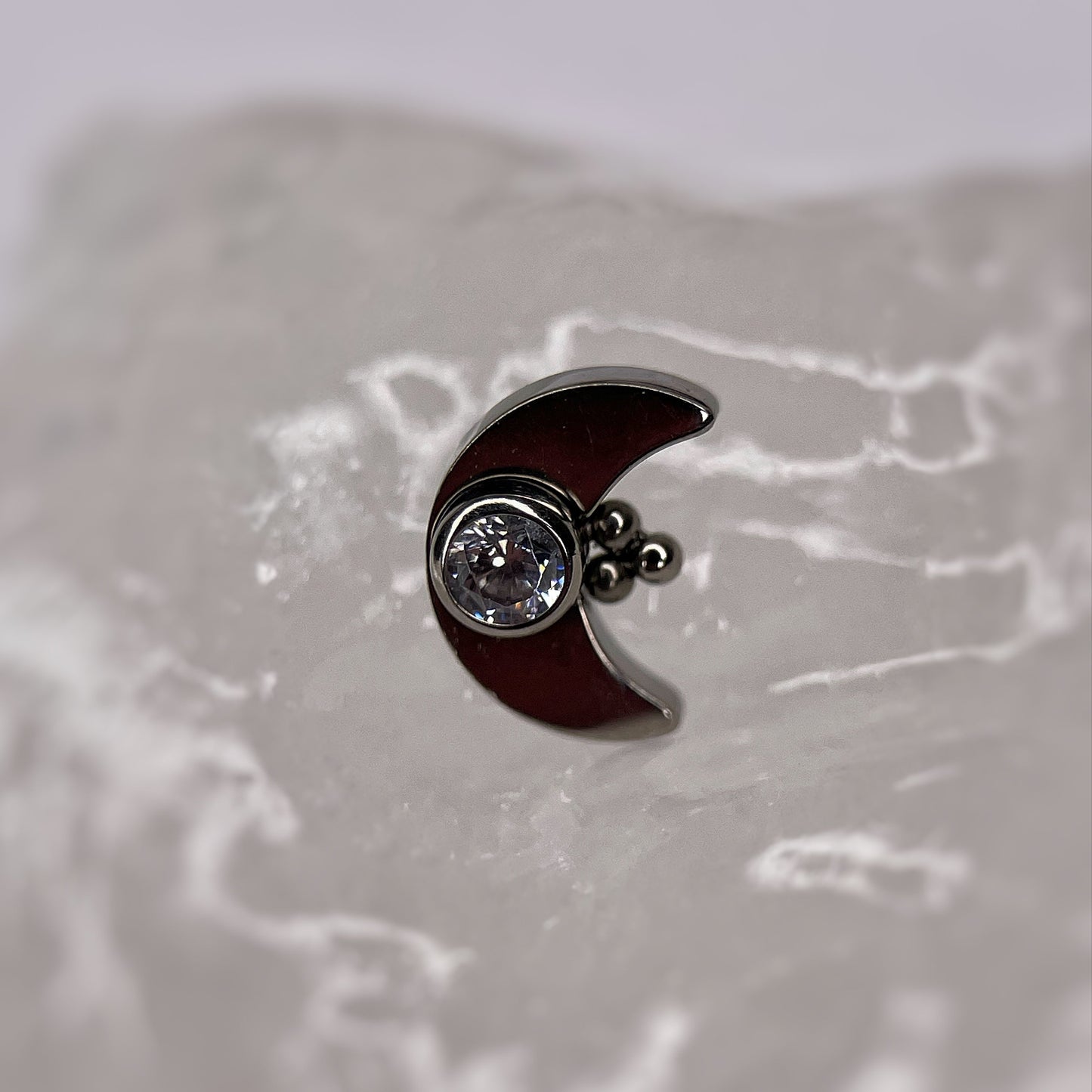 Luna bold con zircone cz e sferette