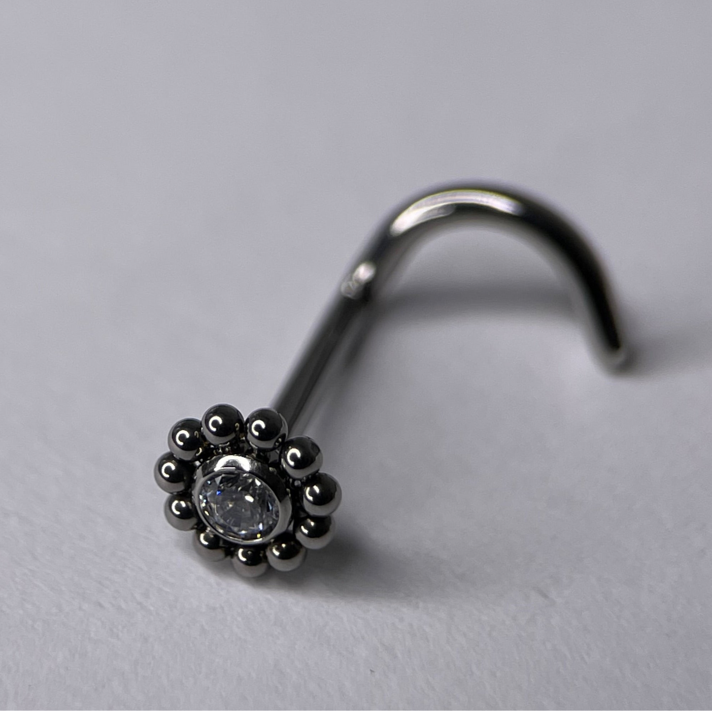 Gioiello per Naso a fiore con zircone CZ