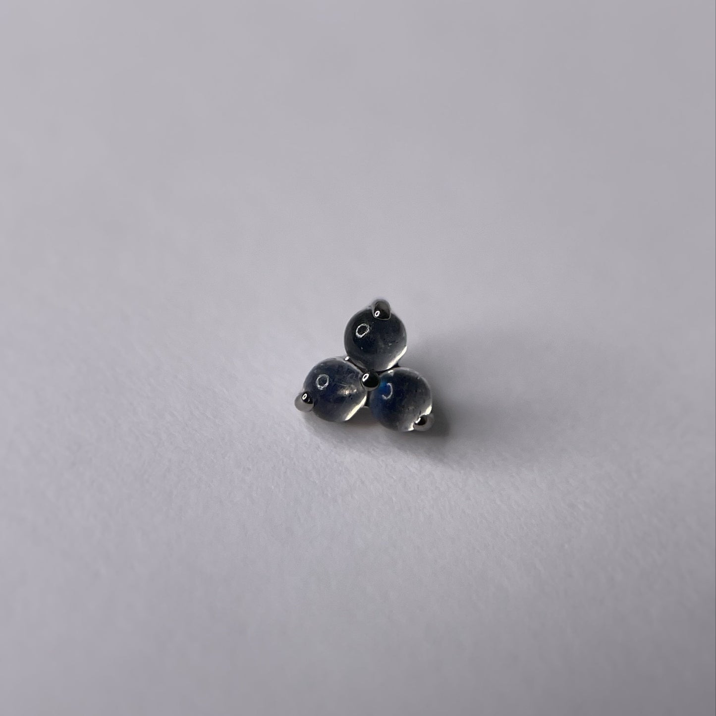 Trio con pietre naturali (labradorite)