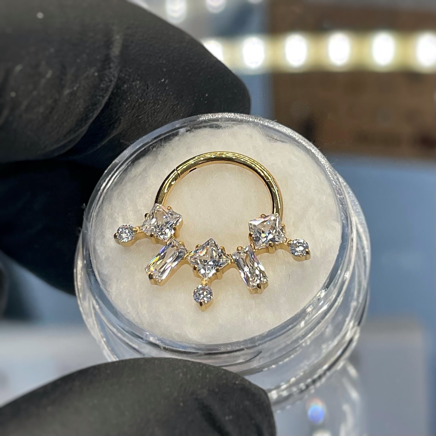 Anello Clicker in Titanio( Gold PVD)