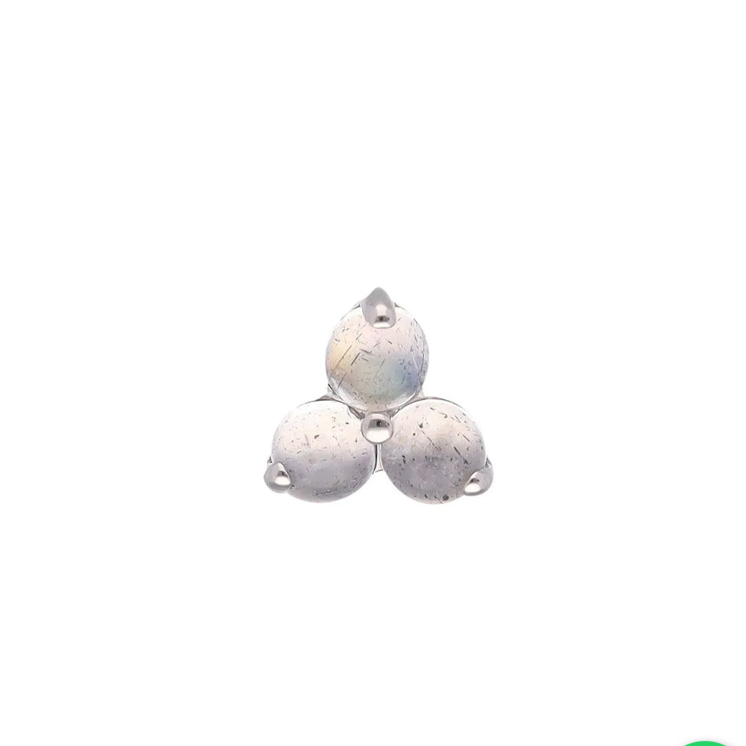 Trio con pietre naturali (labradorite)