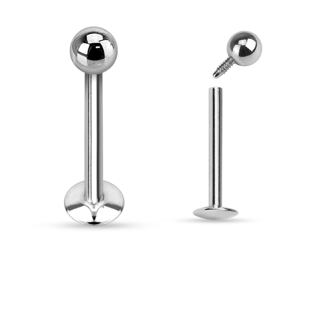 Labret base filettato internamente