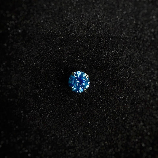 Prong CZ acquamarina
