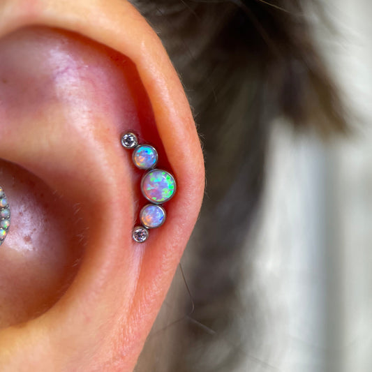 Unicorn cluster opali sintetici e zirconi CZ