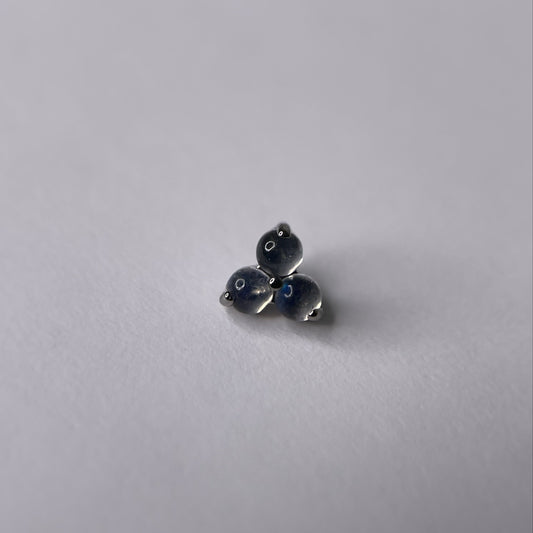 Trio con pietre naturali (labradorite)