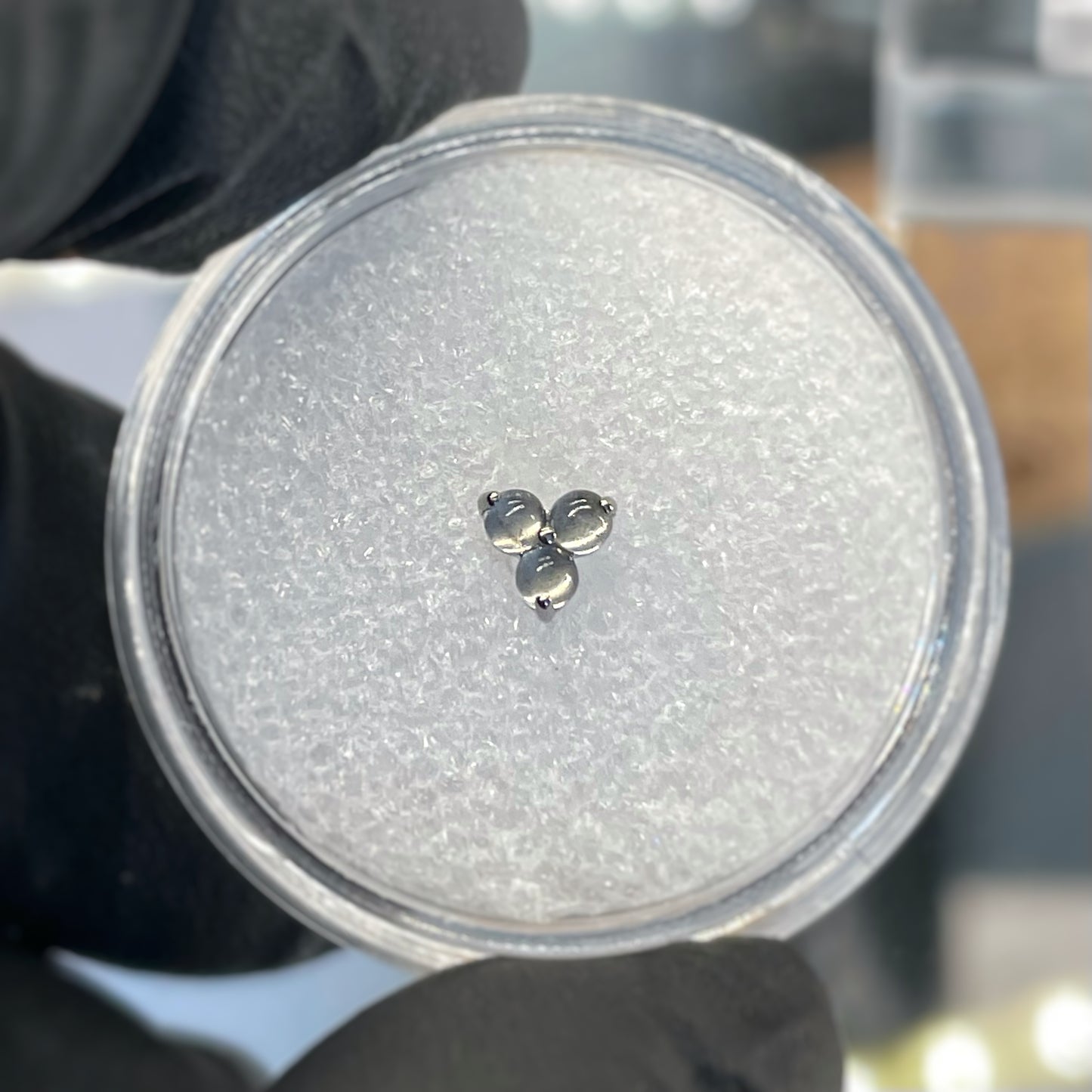 Trio con pietre naturali (labradorite)